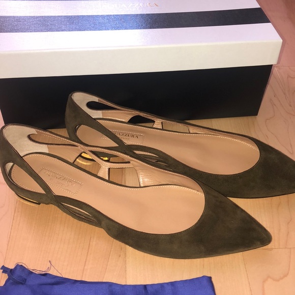 NWT Aquazzura forever ballet suede flats - Picture 3 of 11